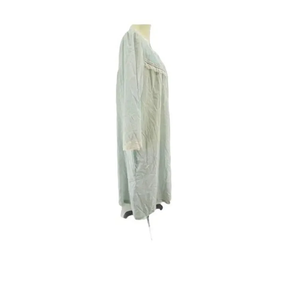 Vintage Barbizon Cuddleskin Nightgown 70s Blue Sleep Dress